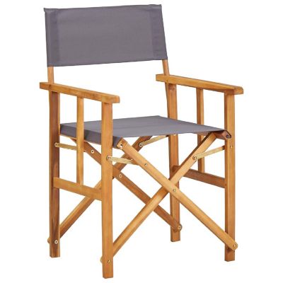 vidaXL Director's Chairs Solid Acacia Wood Image 1