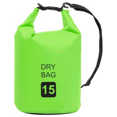 vidaXL Dry Bag Green 4 gal PVC Image 1