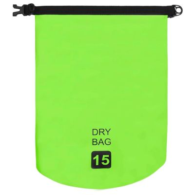 vidaXL Dry Bag Green 4 gal PVC Image 1