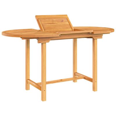 vidaXL Extending Patio Table 43.3"-63"x31.5"x29.5" Solid Wood Teak Image 2