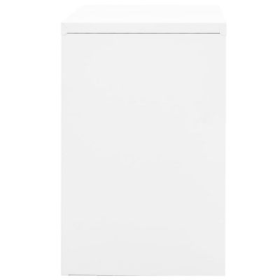 vidaXL Filing Cabinet White 35.4"x18.1"x28.5" Steel Image 3