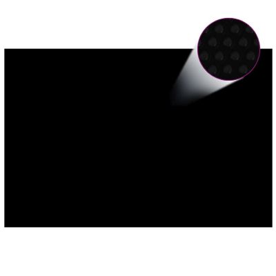 vidaXL Floating Rectangular PE Solar Pool Film 19.8 x 13.1 ft Black Image 1