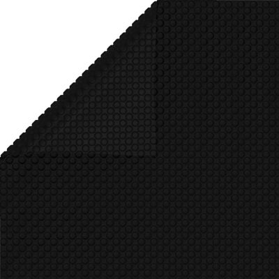 vidaXL Floating Rectangular PE Solar Pool Film 26.3 x 16.5 ft Black Image 2