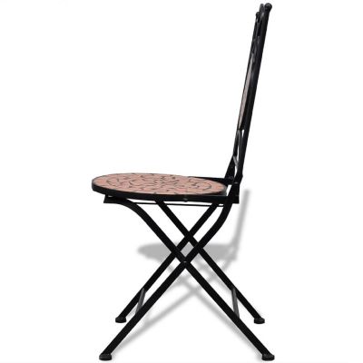 vidaXL Folding Bistro Chairs 2 pcs Ceramic Terracotta Image 3