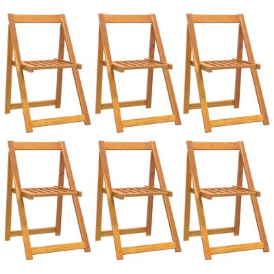 vidaXL Folding Garden Chairs 6 pcs Solid Wood Acacia Image 1