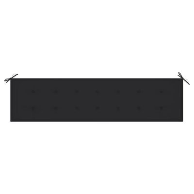 vidaXL Garden Bench Cushion Black 78.7"x19.7"x1.2" Oxford Fabric Image 3