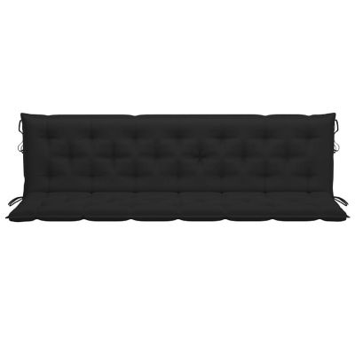 vidaXL Garden Bench Cushions 2pcs Black 78.7"x19.7"x2.8" Oxford Fabric Image 3