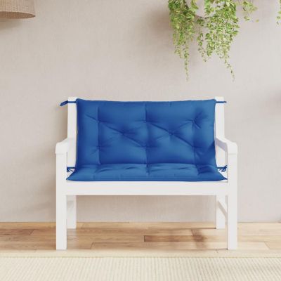 vidaXL Garden Bench Cushions 2pcs Blue 39.4"x19.7"x2.8" Oxford Fabric Image 1