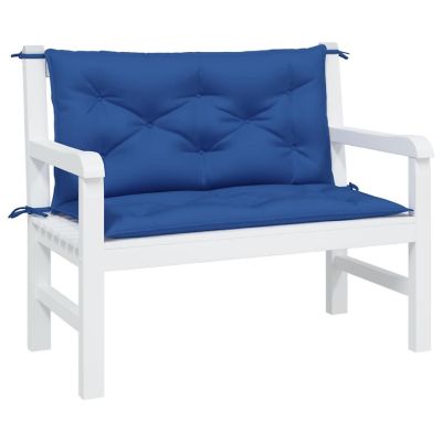 vidaXL Garden Bench Cushions 2pcs Blue 39.4"x19.7"x2.8" Oxford Fabric Image 2