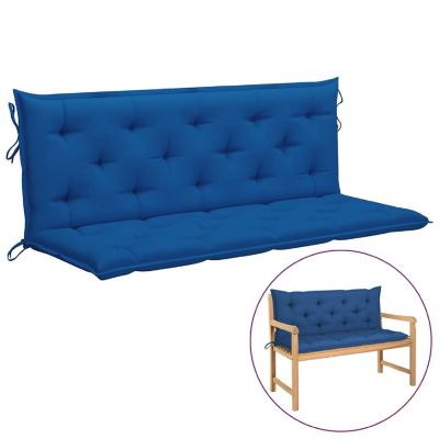 vidaXL Garden Bench Cushions 2pcs Blue 59.1"x19.7"x2.8" Oxford Fabric Image 1