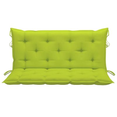 vidaXL Garden Bench Cushions 2pcs Bright Green 47.2"x19.7"x2.8" Oxford Fabric Image 2