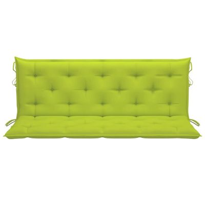 vidaXL Garden Bench Cushions 2pcs Bright Green 59.1"x19.7"x2.8" Oxford Fabric Image 2