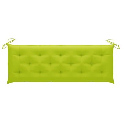 vidaXL Garden Bench Cushions 2pcs Bright Green 59.1"x19.7"x2.8" Oxford Fabric Image 3