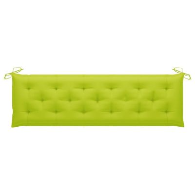vidaXL Garden Bench Cushions 2pcs Bright Green 70.9"x19.7"x2.8" Oxford Fabric Image 3