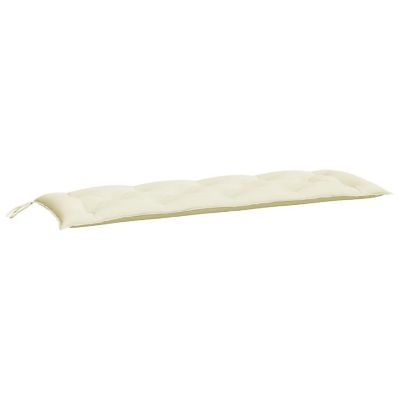 vidaXL Garden Bench Cushions 2pcs Cream White 59.1"x19.7"x2.8" Oxford Fabric Image 1