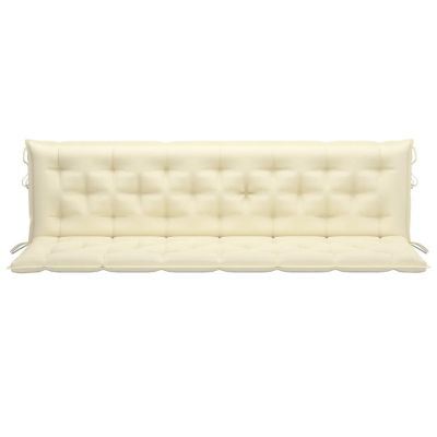 vidaXL Garden Bench Cushions 2pcs Cream White 78.7"x19.7"x2.8" Oxford Fabric Image 2