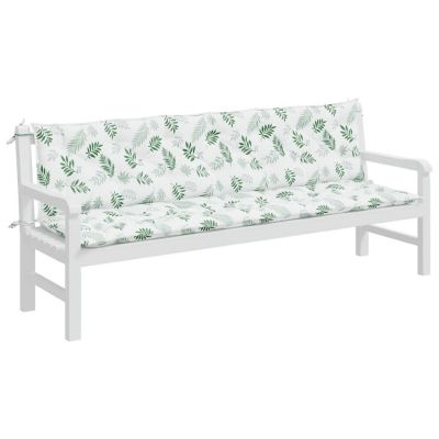 vidaXL Garden Bench Cushions 2pcs Leaf Pattern 78.7"x19.7"x2.8" Fabric Image 3