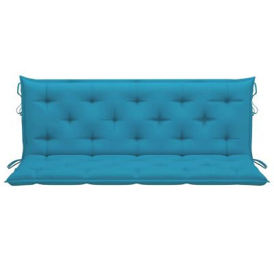 vidaXL Garden Bench Cushions 2pcs Light Blue 59.1"x19.7"x2.8" Oxford Fabric Image 3