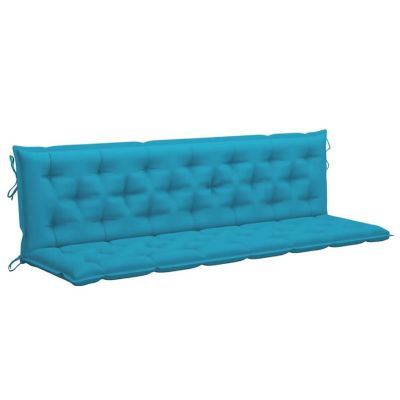 vidaXL Garden Bench Cushions 2pcs Light Blue 78.7"x19.7"x2.8" Oxford Fabric Image 2