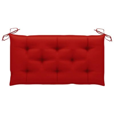 vidaXL Garden Bench Cushions 2pcs Red 39.4"x19.7"x2.8" Oxford Fabric Image 3