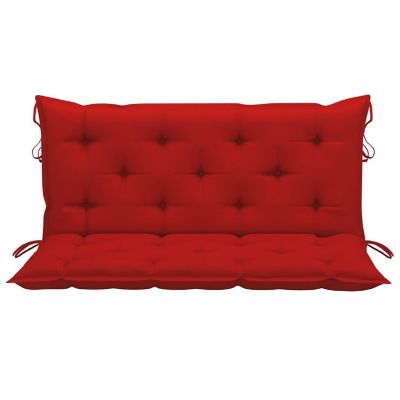 vidaXL Garden Bench Cushions 2pcs Red 47.2"x19.7"x2.8" Oxford Fabric Image 2