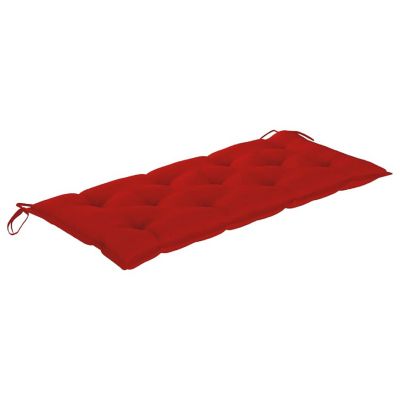 vidaXL Garden Bench Cushions 2pcs Red 47.2"x19.7"x2.8" Oxford Fabric Image 3