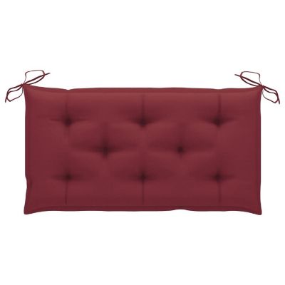 vidaXL Garden Bench Cushions 2pcs Wine Red 39.4"x19.7"x2.8" Oxford Fabric Image 3