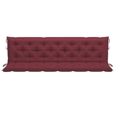 vidaXL Garden Bench Cushions 2pcs Wine Red 78.7"x19.7"x2.8" Oxford Fabric Image 2