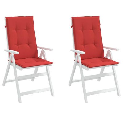 vidaXL Garden Highback Chair Cushions 2 pcs Red 47.2"x19.7"x1.2" Fabric Image 2