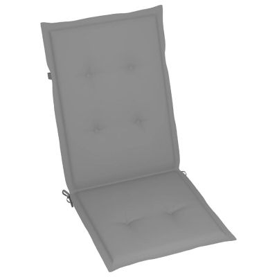 vidaXL Garden Highback Chair Cushions 4 pcs Gray 47.2"x19.7"x1.2" Fabric Image 2