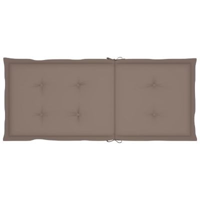 vidaXL Garden Highback Chair Cushions 6 pcs Taupe 47.2"x19.7"x1.2" Fabric Image 2