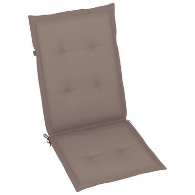 vidaXL Garden Highback Chair Cushions 6 pcs Taupe 47.2"x19.7"x1.2" Fabric Image 3