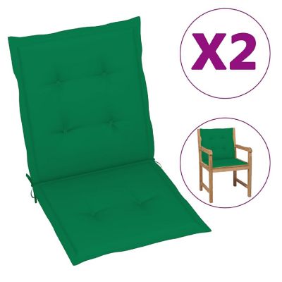 vidaXL Garden Lowback Chair Cushions 2 pcs Green 39.4"x19.7"x1.2" Oxford Fabric Image 1