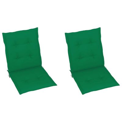 vidaXL Garden Lowback Chair Cushions 2 pcs Green 39.4"x19.7"x1.2" Oxford Fabric Image 2