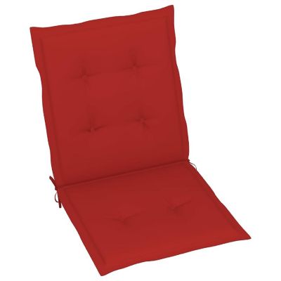 vidaXL Garden Lowback Chair Cushions 4 pcs Red 39.4"x19.7"x1.2" Oxford Fabric Image 3