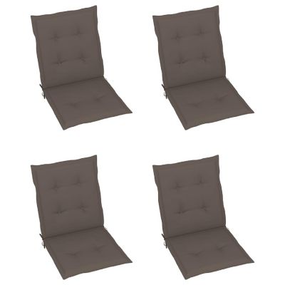 vidaXL Garden Lowback Chair Cushions 4 pcs Taupe 39.4"x19.7"x1.2" Oxford Fabric Image 2