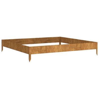 vidaXL Garden Raised Bed 39.4"x39.4"x7.3" Corten Steel Image 1