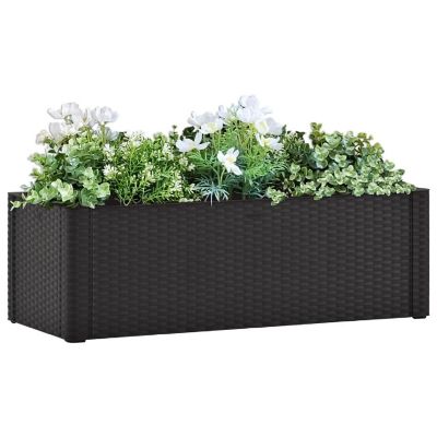 vidaXL Garden Raised Bed with Self Watering System Anthracite 39.4"x16.9"x13" Image 1