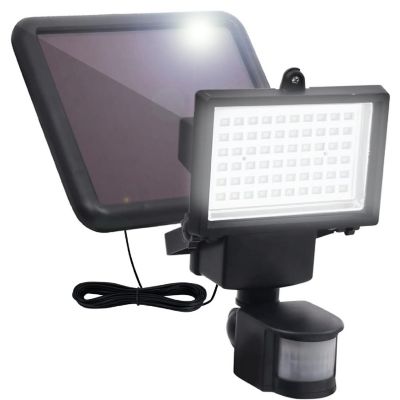 vidaXL Garden Solar Powered LED Spotlight with Sensor Black Image 2