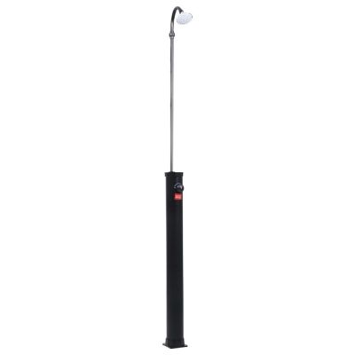 vidaXL Garden Solar Shower Black 84.6" 2.1 gal Image 1