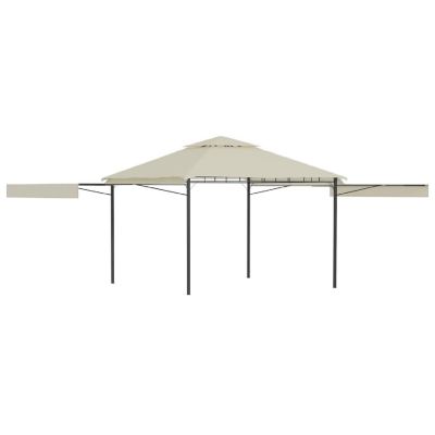 vidaXL Gazebo with Double Extended Roofs 9.8'x9.8'x9' Cream 0.6 oz/ft&#178; Image 1