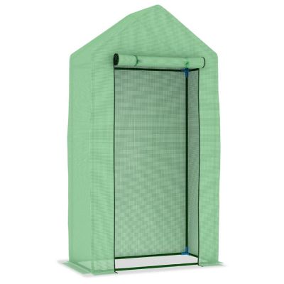 vidaXL Greenhouse with Steel Frame 5.4 ft&#178; 3.3'x1.6'x6.2' Image 3