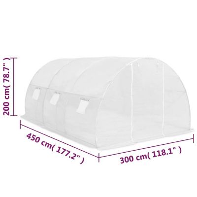 vidaXL Greenhouse145.3 ft&#178; 177.2"x118.1"x78.7" Image 3