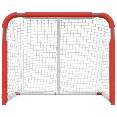 vidaXL Hockey Goal Red and White 53.9"x26"x44.1" Polyester Image 3