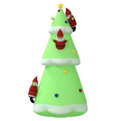 vidaXL Inflatable Christmas Tree with LEDs 196.9" Image 1