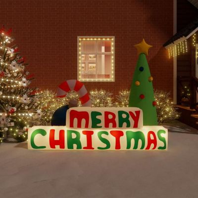 vidaXL Inflatable Merry Christmas Decoration LED 77.6" Image 1