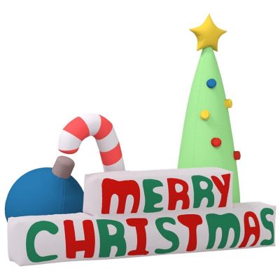 vidaXL Inflatable Merry Christmas Decoration LED 77.6" Image 3