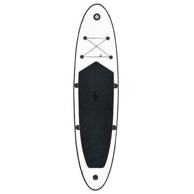 vidaXL Inflatable Stand up Paddle Board Set Black and White Image 3