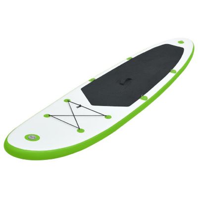 vidaXL Inflatable Stand Up Paddle Board Set Green and White paddleboard Image 2
