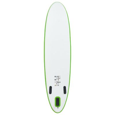 vidaXL Inflatable Stand Up Paddle Board Set Green and White paddleboard Image 3